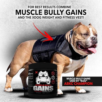 Gains - Mass Weight Gainer, Whey Protein for Dogs (Bull Breeds, Pit Bulls, Bullies) Increase Healthy Natural Weight, Made in The USA (180 Servings)