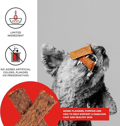 BIXBI Skin & Coat Support Beef Liver Jerky Dog Treats, 12 oz - USA Made Grain Free Dog Treats - Antioxidant Rich to Support Shiny, Full Bodied Coats - High in Protein, Whole Food Nutrition, No Fillers