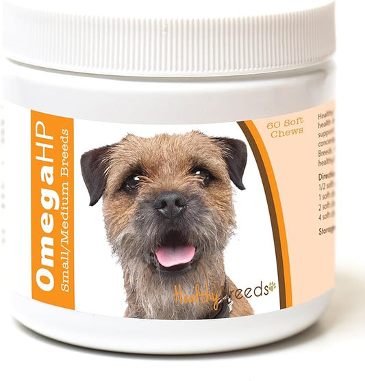 Healthy Breeds Border Terrier Omega HP Fatty Acid Skin and Coat Support Soft Chews 60 Count