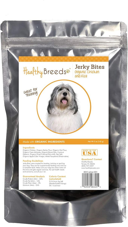 Healthy Breeds Polish Lowland Sheepdog Jerky Bites Chicken & Rice Recipe Dog Treats 5 oz