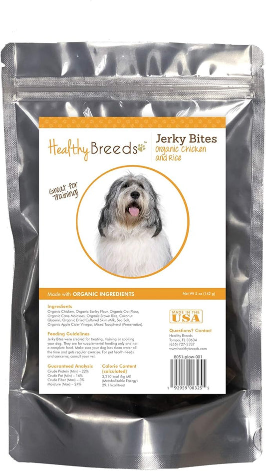 Healthy Breeds Polish Lowland Sheepdog Jerky Bites Chicken & Rice Recipe Dog Treats 5 oz