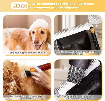 Dog Shears,Plug-in Electric Pet Shaving and Grooming Kit,200W 10ft Sheep Shears includes 2 Blades, Low Noise & Vibration Design for Dogs Cat Goat,Perfect Dog Clippers for Families with Pets