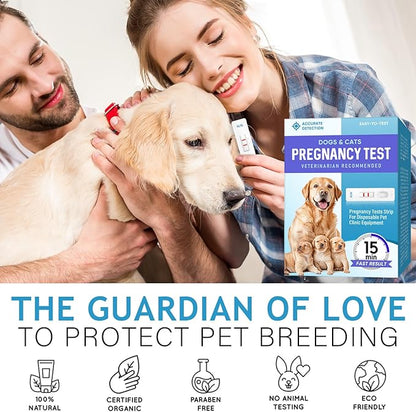 Dog Pregnancy Test Kit at Home, White, Fast and Accurate Detection, Pregnancy Tests Strip for Dog Disposable Pet Clinic Equipment, Simple Operation for Early Pregnancy Detection Yourself at Home