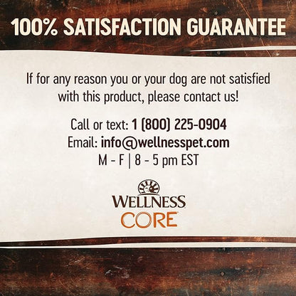 Wellness CORE Grain-Free High-Protein Dry Dog Food, Natural Ingredients, Made in USA with Real Meat, All Breeds, For Adult Dogs (Reduced Fat, 12-Pound Bag)