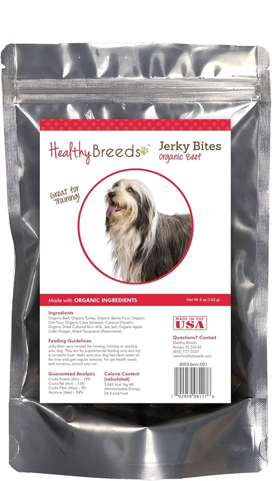 Healthy Breeds Bearded Collie Jerky Bites Beef Recipe Dog Treats 5 oz