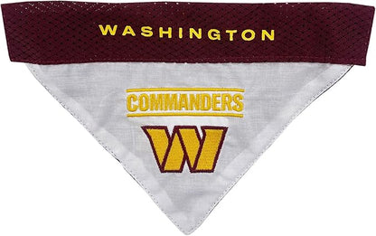 Pets First unisex adult NFL Pet Bandana, Washington Commanders, Large-Extra Large