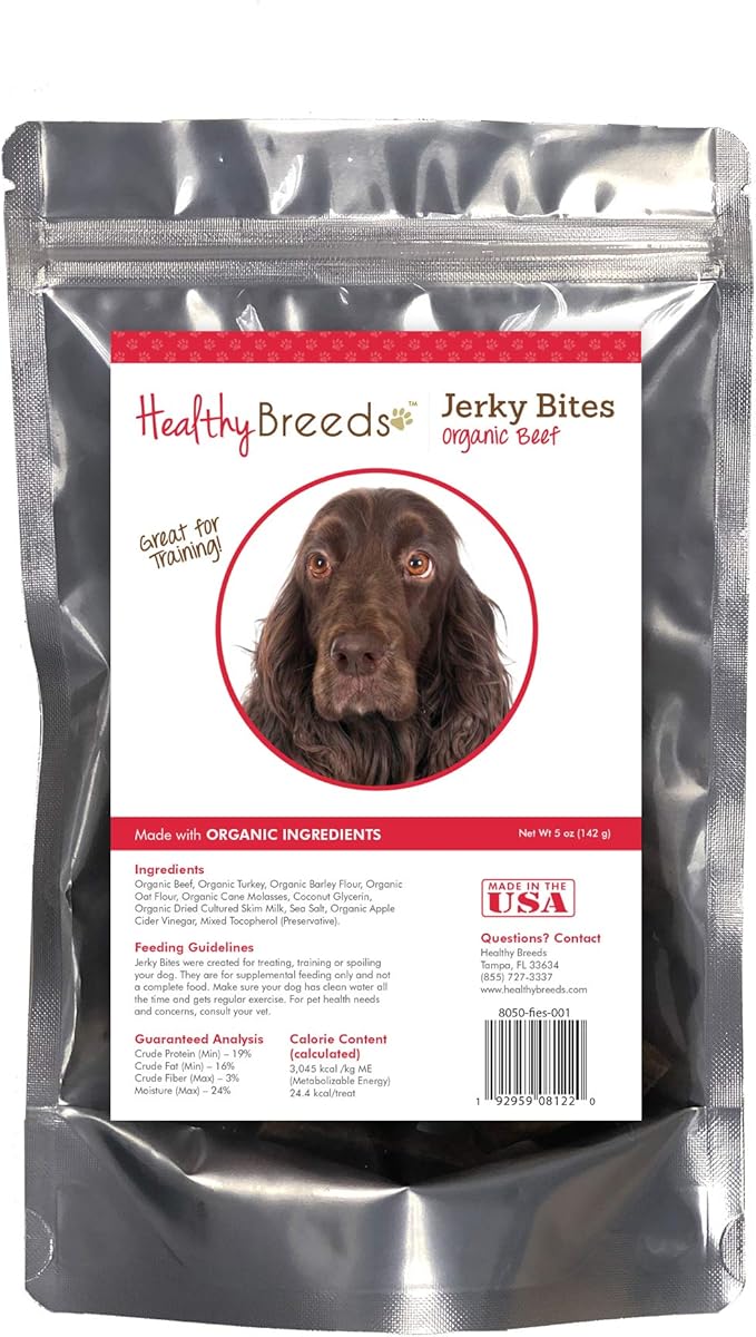 Healthy Breeds Field Spaniel Jerky Bites Beef Recipe Dog Treats 5 oz