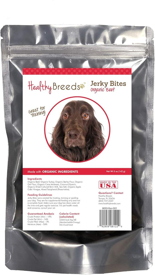 Healthy Breeds Field Spaniel Jerky Bites Beef Recipe Dog Treats 5 oz
