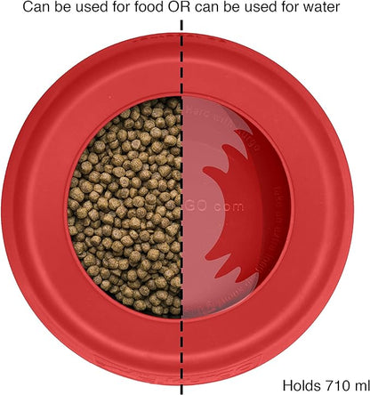 Kurgo Splash Free Wander Water Bowl, No Spill Dog Travel Bowl, Portable No Mess Water Bowl for Dogs, Splash Less Pet Bowl for Car Travel, Dog Travel Accessories, 24 oz, Chili Red