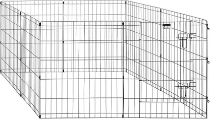 Pet Trex 24" Exercise Playpen for Dogs Eight 24" x 30" High Panels with Gate