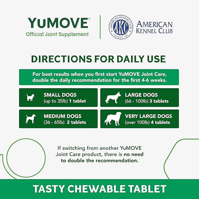 Adult Dog Tablets | for Dogs Aged 5 to 8 | Dog Hip and Joint Supplement with Glucosamine, Hyaluronic Acid & Green Lipped Mussel, Perfect for Adult Dogs (300 Tablets)
