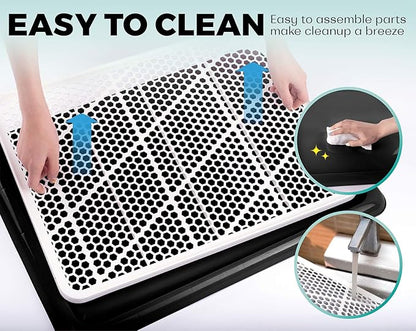 Pet Awesome Dog Potty Tray/Puppy Pee Pad Holder 25”x20” Indoor Wee Training for Small and Medium Dogs