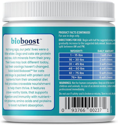 Solid Gold Glucosamine for Dogs Hip and Joint Supplement - Glucosamine Chondroitin MSM for Dog Pain Relief - Leaps & Hounds Chews for Dog Arthritis Pain Relief & Overall Mobility - 120 Soft Chews