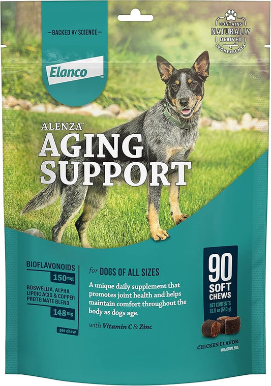 Elanco Alenza Soft Chews Aging Support for Dogs, 90 count, (86601710)