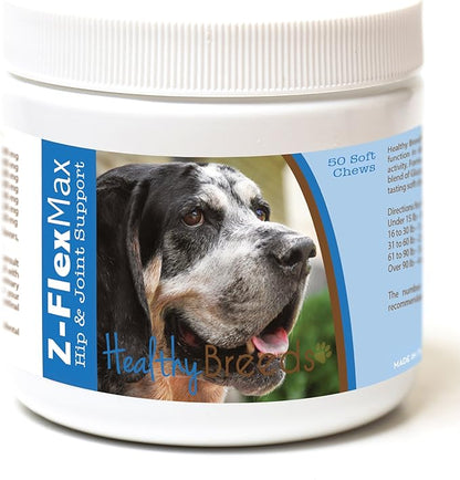 Healthy Breeds Bluetick Coonhound Z-Flex Max Hip and Joint Soft Chews 50 Count