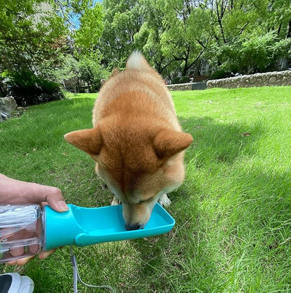 WePet Foldable Portable Dog Water Bottle Puppy Water Dispenser with Drinking Feeder, 19 OZ, High-temperature Resistant Leak Proof for Pets Outdoor Walking, Hiking, Travel, Food Grade Plastic BPA Free