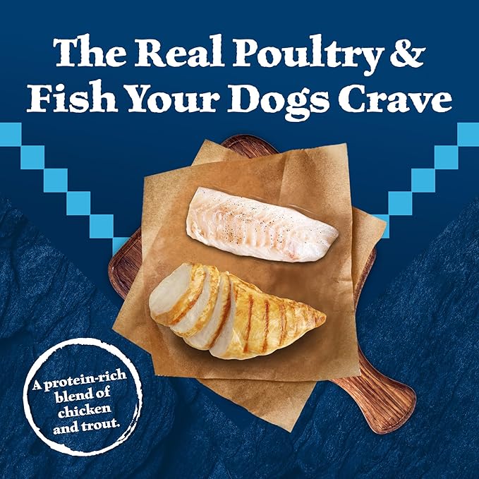 Blue Buffalo Wilderness High Protein, Natural Adult Wet Dog Food, Trout & Chicken Grill 12.5-oz cans (Pack of 12)