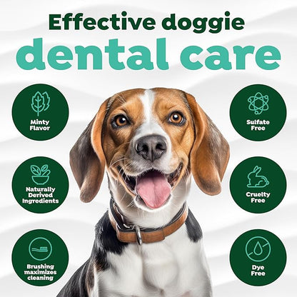 TropiClean Fresh Breath Toothbrush Kit for Small & Medium Dogs | Dog Toothbrush Kit to Fix Stinky Dog Breath | Easy to Use Plaque & Tartar Remover Kit