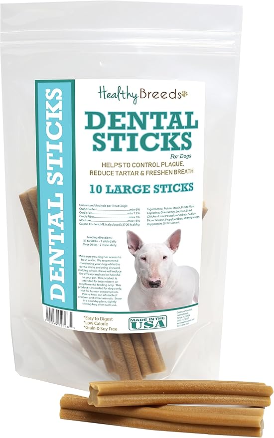 Healthy Breeds Bull Terrier Dental Sticks Large 10 Count