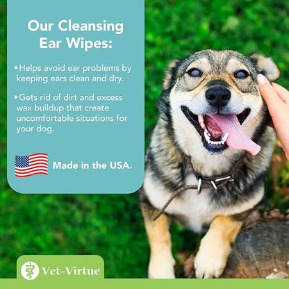 Fragrance Free Ear Wipes for Dogs (2-Pack)