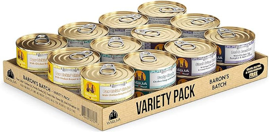 Weruva Classic Dog Food, Variety Pack, Baron's Batch, Wet Dog Food, 5.5oz Cans (Pack of 24)