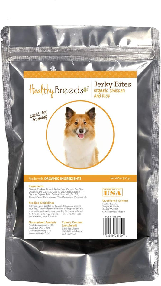 Healthy Breeds Icelandic Sheepdog Jerky Bites Chicken & Rice Recipe Dog Treats 5 oz