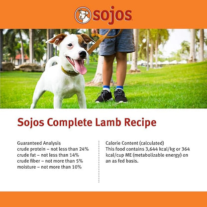 Sojos Complete Lamb Recipe Adult Grain-Free Freeze-Dried Raw Dog Food, 7 Pound Bag