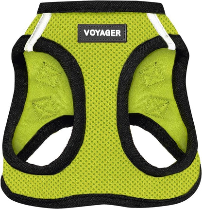 Voyager Step-in Air Dog Harness - All Weather Mesh Step in Vest Harness for Small and Medium Dogs and Cats by Best Pet Supplies - Harness (Lime Green/Black Trim), XL (Chest: 20.5-23")
