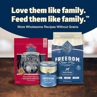 Blue Buffalo Freedom Grain-Free Wet Dog Food, Free of Glutens & Artificial Preservatives, Made with Natural Ingredients, Chicken Recipe, 12.5-oz. Cans (12 Count)