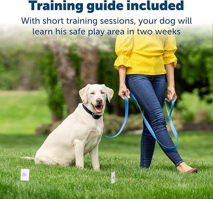 PetSafe Stay & Play Wireless Pet Fence with Replaceable Battery Collar – for Dogs & Cats Over 5 lb – Waterproof Receiver Collar Tone & Static Correction – from Parent Company of INVISIBLE FENCE Brand
