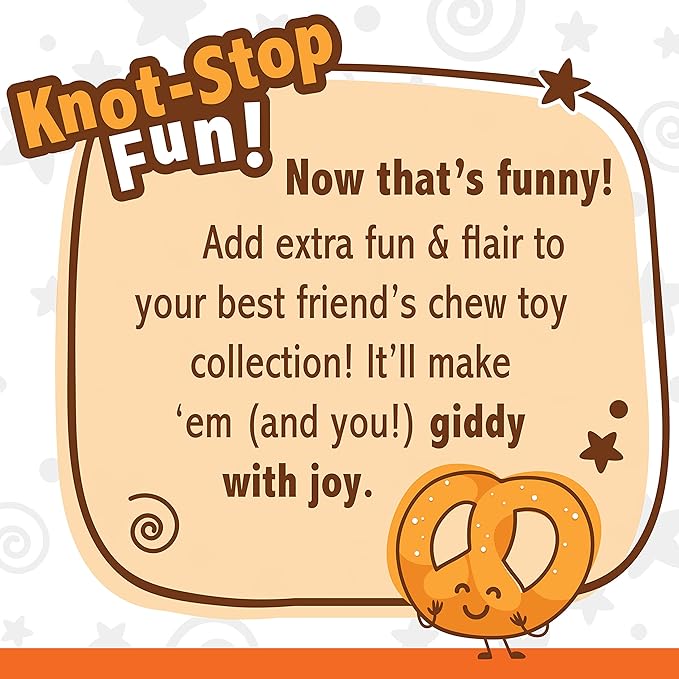 Nylabone Power Chew Pretzel Dog Chew Toy - Fun & Cute Dog Toys for Aggressive Chewers, Durable Dog Toys, Bacon & Peanut Butter Flavor, X-Large/Souper (1 Count)
