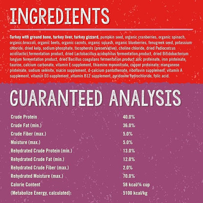 Stella & Chewy's Freeze Dried Raw Tantalizing Turkey Meal Mixer – Dog Food Topper for Small & Large Breeds – Grain Free, Protein Rich Recipe – 1 oz Bag