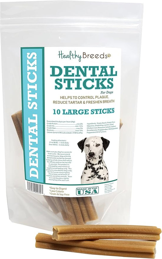 Healthy Breeds Dalmatian Dental Sticks Large 10 Count