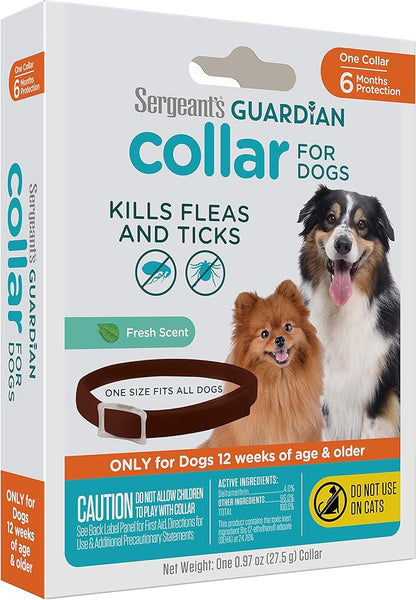 Sergeant's Guardian Flea & Tick Collar for Dogs, 1 Count
