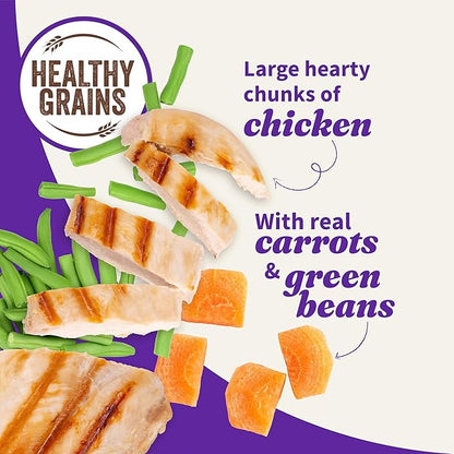 Halo Elevate Wet Dog Food, Kettle Cooked Chunky Healthy Grains Chicken Stew with Carrots, Green Beans & Brown Rice, 12.7oz (Pack of 6)