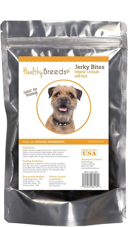 Healthy Breeds Border Terrier Jerky Bites Chicken & Rice Recipe Dog Treats 5 oz