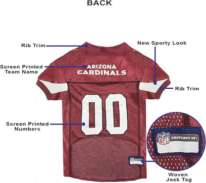 NFL Arizona Cardinals Dog Jersey, Size: XX-Large. Best Football Jersey Costume for Dogs & Cats. Licensed Jersey Shirt