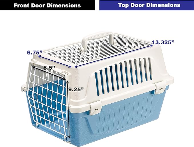 Ferplast Atlas Pet Carrier | Small Pet Carrier for Dogs & Cats w/Top & Front Door Access