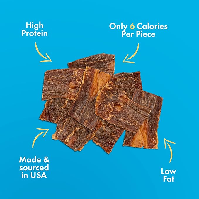 Visionary Pet Foods - Organic Beef Jerky Dog Treats | Grain Free, Healthy and Natural Pet Snacks | Training Treats or Chewable Dental Dog Snack for Small, Medium or Large Breeds 10oz Bag, 248g