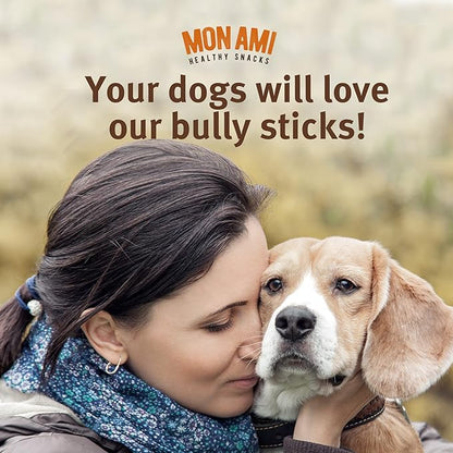 Mon Ami Regular Bully Sticks for Large and Small Dogs (5-6 inches, Pack of 20) - Grass Fed Dog Treats - Bully Sticks Natural Dog Treat