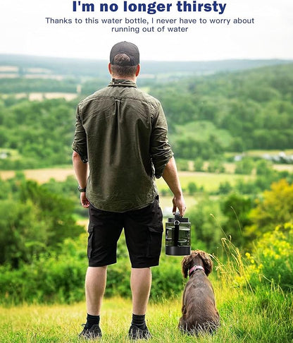 77oz Dog Water Bottle Dog Travel Water Bottle, Portable Dog Water Bowl Dispenser for Travel Camping Hiking Walking, Dog Water Drinking Bottle Dog Travel Water Bowl for Large Dogs
