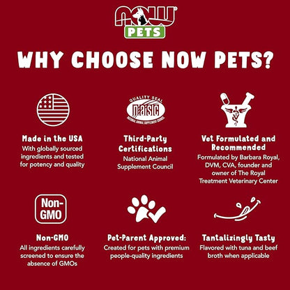 NOW Pet Health, Pet Allergy Supplement, Formulated for Cats & Dogs, NASC Certified, 75 Chewable Tablets