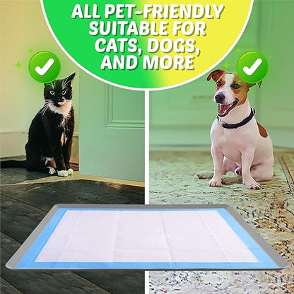 Skywin Dog Pad Holder Tray for 27.5 x 44 Inches Training Pads (Light Grey) - Easy to Clean and Store Perfect for Dog Potty Tray – Silicon Wee Wee Pad Holder, No Spill Pee Pad Holder for Dogs
