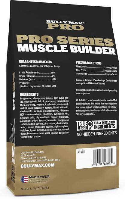 Bully Max Protein Powder for Dogs | Supports Muscle Building & Muscle Gain | #1-Rated Performance Brand Since 2009 | for Dogs of all Ages | 368 Grams