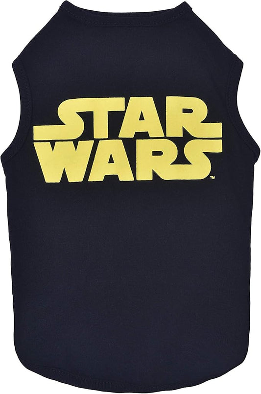 Star Wars for Pets Black & Yellow Logo Dog Tank | Dog Shirt for Large Dogs | Size Large for Large Size Dog Breeds | Adorable Dog Clothing and Apparel, Cute Dog Clothes