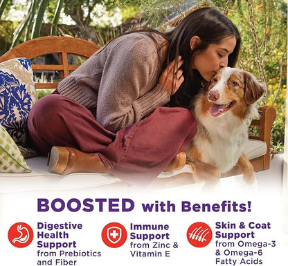 Wellness Bowl Boosters Hearty Toppers, Beef & Green Beans Recipe in Savory Bone Broth Dog Food Toppers, 5.5 Ounce Pouch (Pack of 12)