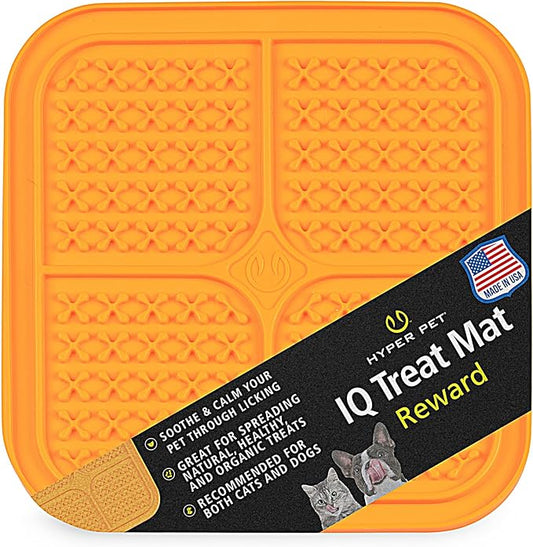 Hyper Pet IQ Treat lick mat for Dogs, Dog Slow Feeder & Cat lick mats | Great Alternative to Slow Feeder Dog Bowls & Cat Slow Feeders | Perfect Dog licking mat, Cat Puzzle Feeder & Dog Enrichment Toys