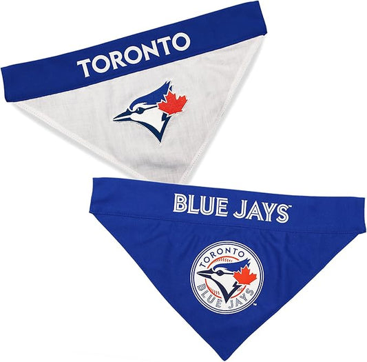 Pets First MLB Toronto Blue Jays Reversible Bandana, Small/Medium, Team Color