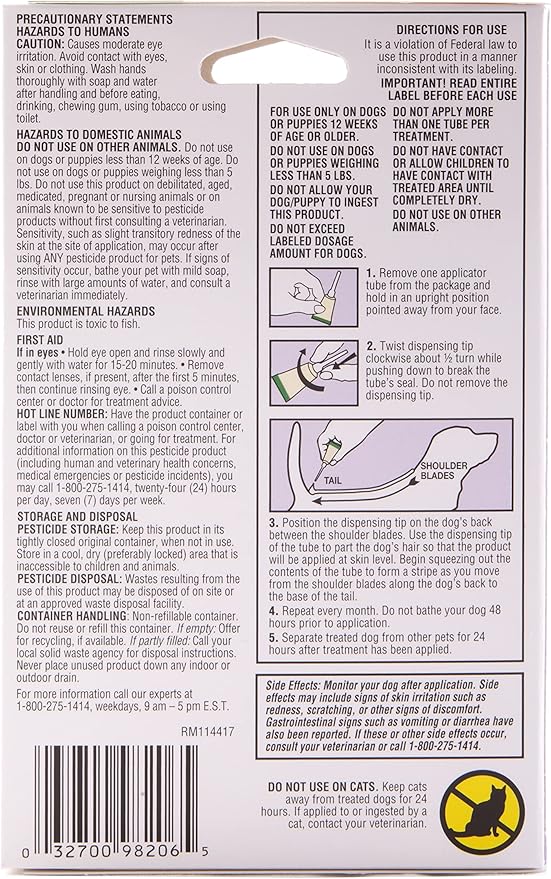Hartz UltraGuard Plus Topical Flea & Tick Prevention for Dogs and Puppies - 5-15 lbs, 3 Monthly Treatments