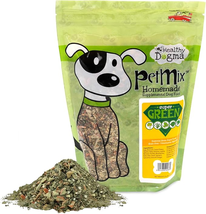 PetMix Vegetarian Dog Food for Allergies - Dehydrated, Grain Free, Raw, Homemade Dog Food (Super Greens, 2 lbs)